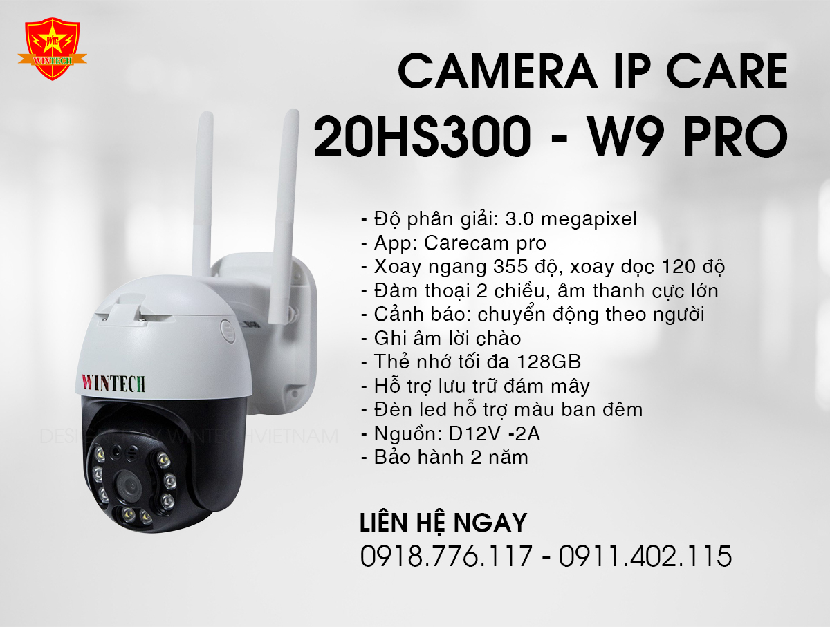 Camera IP Care 20HS300 - W9 pro dạng PTZ