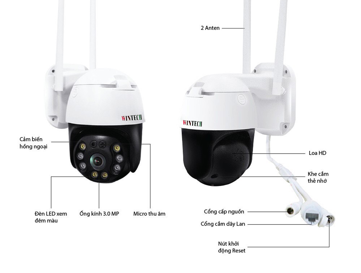 Camera IP Care 20HS300 - W9 pro dạng PTZ